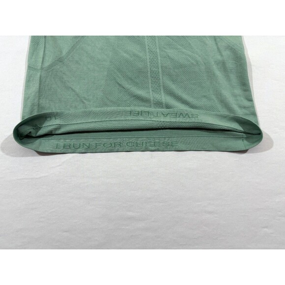 Lululemon Swiftly Tech Short Sleeve Shirt Hip Length Sea Green Gym Yoga Sz 10 - Picture 9 of 10